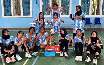 SMP Negeri 2 Pangkah Raih Juara 1 Handball Putri dalam Ajang SMK Bina Nusa Slawi