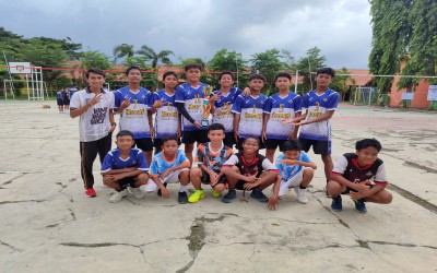 Torehkan Prestasi di Bhakti Praja Slawi Cup, Tim Voli SMPN 2 Pangkah Raih Juara 3